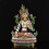 Hand Painted with 24 Karat Gold Gilded and Hand Painted Face 14.5" White Tara / Dholkar Statue