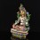 Hand Painted with 24 Karat Gold Gilded and Hand Painted Face 14.5" White Tara / Dholkar Statue