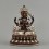  Copper Alloy Silver Plated in Oxidation Finish  4" Chenrezig Statue