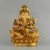 Hand Made Copper Alloy with Gold Plated in Antique Finish 8.25" Ganesha Statue