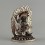 Oxidized Copper Alloy with Silver Plated 4" Vajrapani / Chanadorje Statue