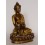 8.25" Medicine/Menla Buddha Oxidized Copper Alloy Gold Plated Statue from Patan, Nepal