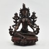 Hand Made Copper Alloy in Oxidation Finish 8.5" Green Tara / Dholma Statue