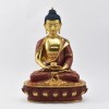 Hand Made Copper Alloy with Partly Gold Gilded 13.25" Amitabha Buddha Opame Statue