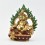 Hand Carved Gold Face Painted 8.25" Yellow Jambhala Copper Partly Gold Gilded Statue
