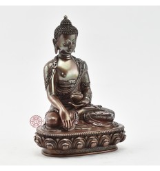 Hand Made Copper Alloy in Oxidation Finish 6.75" Sakyamuni Buddha / Tomba Statue