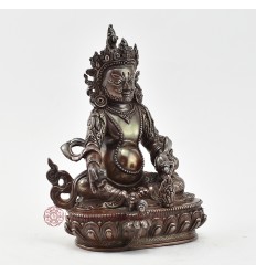 Hand Made Copper Alloy in Oxidation Finish 7" Yellow Dzambhala Statue
