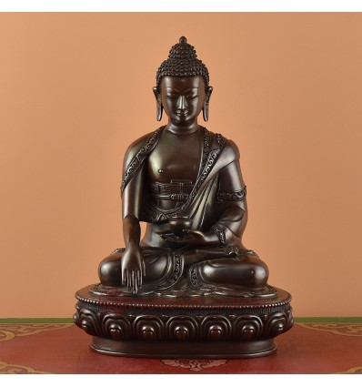 Hand Made 8.5" Shakyamuni Buddha / Tomba Copper Statue for Tibetan Buddhist  From Nepal.