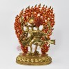 Hand Made Copper Alloy with 24 Karat Gold Gilded 11" Citipati Statue