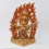 Hand Made Copper Alloy with 24 Karat Gold Gilded and Hand Painted Face 13" Rahula Statue