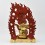 Hand Made Copper Alloy with 24 Karat Gold Gilded and Hand Painted Face 13" Rahula Statue
