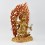 Hand Made Gold Gilded and Hand Painted Face 13.75" Dantapani Mahakala Statue