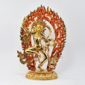 Hand Made Copper Alloy with Fully Gold Gilded 13.5" Magic Labdron Statue