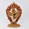 Hand Made Copper Alloy with 24 Karat Gold Gilded and Hand Painted Face 14" Hevajra Statue