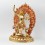 Hand Made Copper Alloy Gold Gilded and Hand Painted Face 13.5" Ekajati Statue