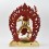 Hand Made Copper Alloy Gold Gilded and Hand Painted Face 13.5" Ekajati Statue