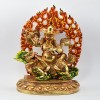 Hand Made Copper Alloy Gold Gilded and Hand Painted Face 14" Dorje Lhakpa Statue
