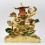 Hand Made Copper Alloy Gold Gilded and Hand Painted Face 14" Dorje Lhakpa Statue