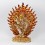 Hand Made Copper Alloy Gold Gilded and Hand Painted Face 14.5" Kurukulla Statue