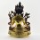 Tibetan Buddhist Copper Alloy with Gold Gilded, Hand Painted Face 18.5" Green Tara Statue