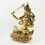 Tibetan Buddhist Copper Alloy with Gold Gilded, Hand Painted Face 19" Manjushri Statue