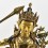 Tibetan Buddhist Copper Alloy with Gold Gilded, Hand Painted Face 19" Manjushri Statue