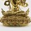 Tibetan Buddhist Copper Alloy with Gold Gilded, Hand Painted Face 19" Manjushri Statue