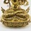 Tibetan Buddhist Copper Alloy with Gold Gilded, Hand Painted Face 19" Manjushri Statue