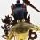 Tibetan Buddhist Copper Alloy with Gold Gilded, Hand Painted Face 19" Manjushri Statue