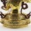 Tibetan Buddhist Copper Alloy with Gold Gilded, Hand Painted Face 19" Manjushri Statue