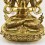Tibetan Buddhist Copper Alloy with Gold Gilded, Hand Painted Face 19" Chenrezig Statue