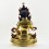 Tibetan Buddhist Copper Alloy with Gold Gilded, Hand Painted Face 19" Vajrasattva Statue
