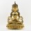 Tibetan Buddhist Copper Alloy with Gold Gilded, Hand Painted Face 19" Aparmita Statue