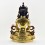 Tibetan Buddhist Copper Alloy with Gold Gilded, Hand Painted Face 19" Aparmita Statue