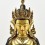 Tibetan Buddhist Copper Alloy with Gold Gilded, Hand Painted Face 19" Aparmita Statue