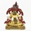 Tibetan Buddhist Copper Alloy with Gold Gilded, Hand Painted Face 15" Green Tara a Statue