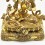 Tibetan Buddhist Copper Alloy with Gold Gilded, Hand Painted Face 15" Green Tara a Statue