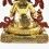 Tibetan Buddhist Copper Alloy with Gold Gilded, Hand Painted Face 15" Green Tara a Statue
