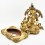 Tibetan Buddhist Copper Alloy with Gold Gilded, Hand Painted Face 15" Green Tara a Statue