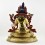 Tibetan Buddhist Copper Alloy with Gold Gilded, Hand Painted Face 21" Green Tara Statue