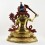 Tibetan Buddhist Copper Alloy with Gold Gilded, Hand Painted Face  20.5" Manjushri Statue