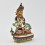 Hand Painted Copper Alloy with 24 Karat Gold Gilded 8.75" Vajrasattva Dorjesempa Statue