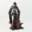 Hand Made Copper Alloy in Oxidation Finish 17.25" Guru Padmasambhava on Throne Sculpture