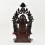 Hand Made Copper Alloy in Oxidation Finish 17.25" Guru Padmasambhava on Throne Sculpture