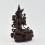 Hand Made Copper Alloy in Oxidation Finish 6.5" Green Tara / Dholma Statue