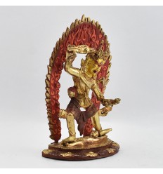 Hand Made Gold Gilded and Hand Painted Face 7.5" Ekajata Statue