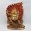 Hand Made Copper Alloy 24 Karat Gold Gilded and Hand Painted Face 13.5" Vajrapani Statue