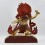 Hand Made Copper Alloy 24 Karat Gold Gilded and Hand Painted Face 13.5" Vajrapani Statue