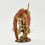Hand made Copper Alloy with Gold Plated and Hand Painted Face 7.25" Dakini Simhamukha Statue