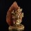 Hand Made Copper Alloy 24 Karat Gold Gilded and Hand Painted Face 19" White Mahakala Statue
